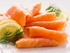 Leicht gesalzener Lachs in Scheiben